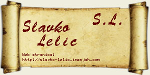 Slavko Lelić vizit kartica